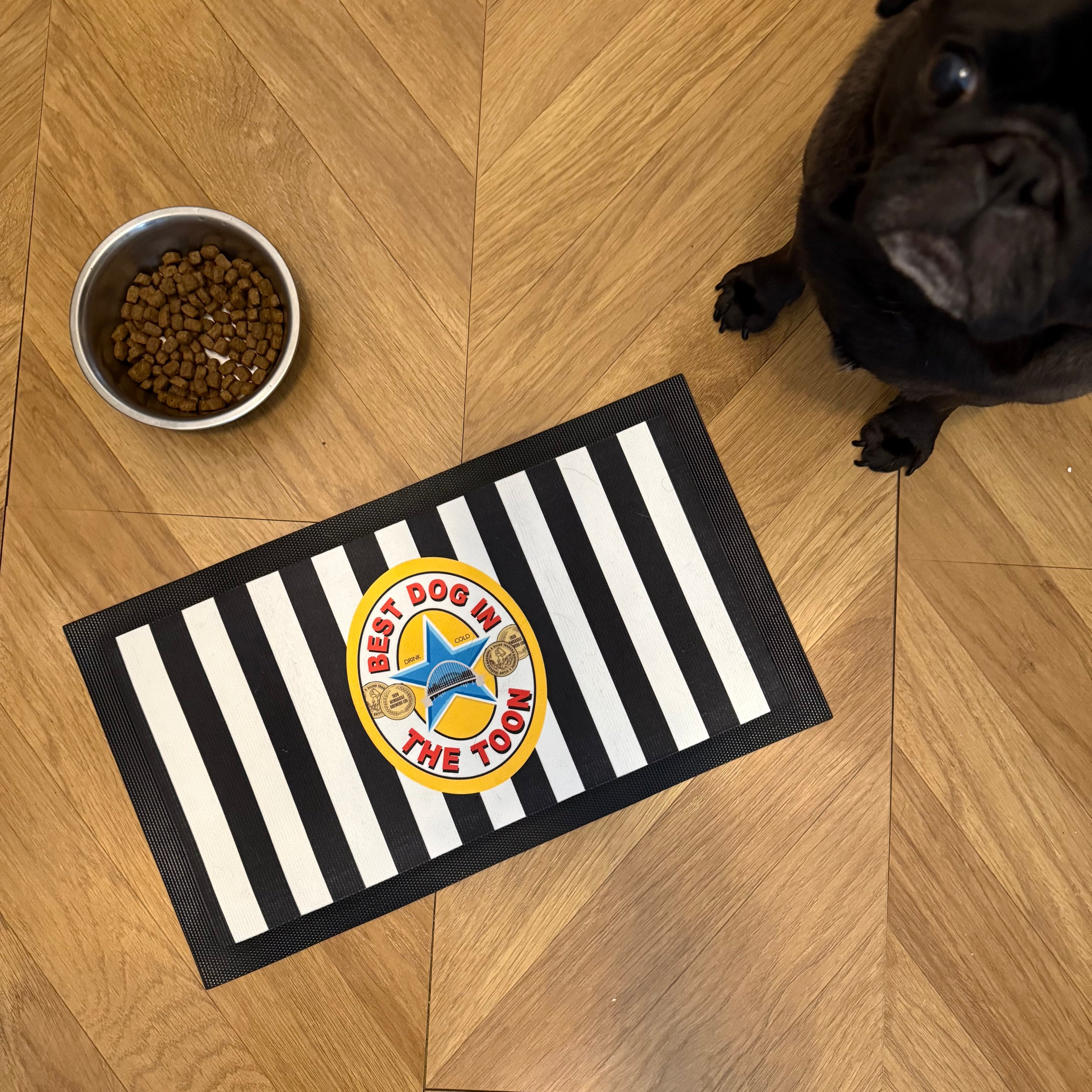 Best Dog in the Toon Personalised Pet Bowl Mat