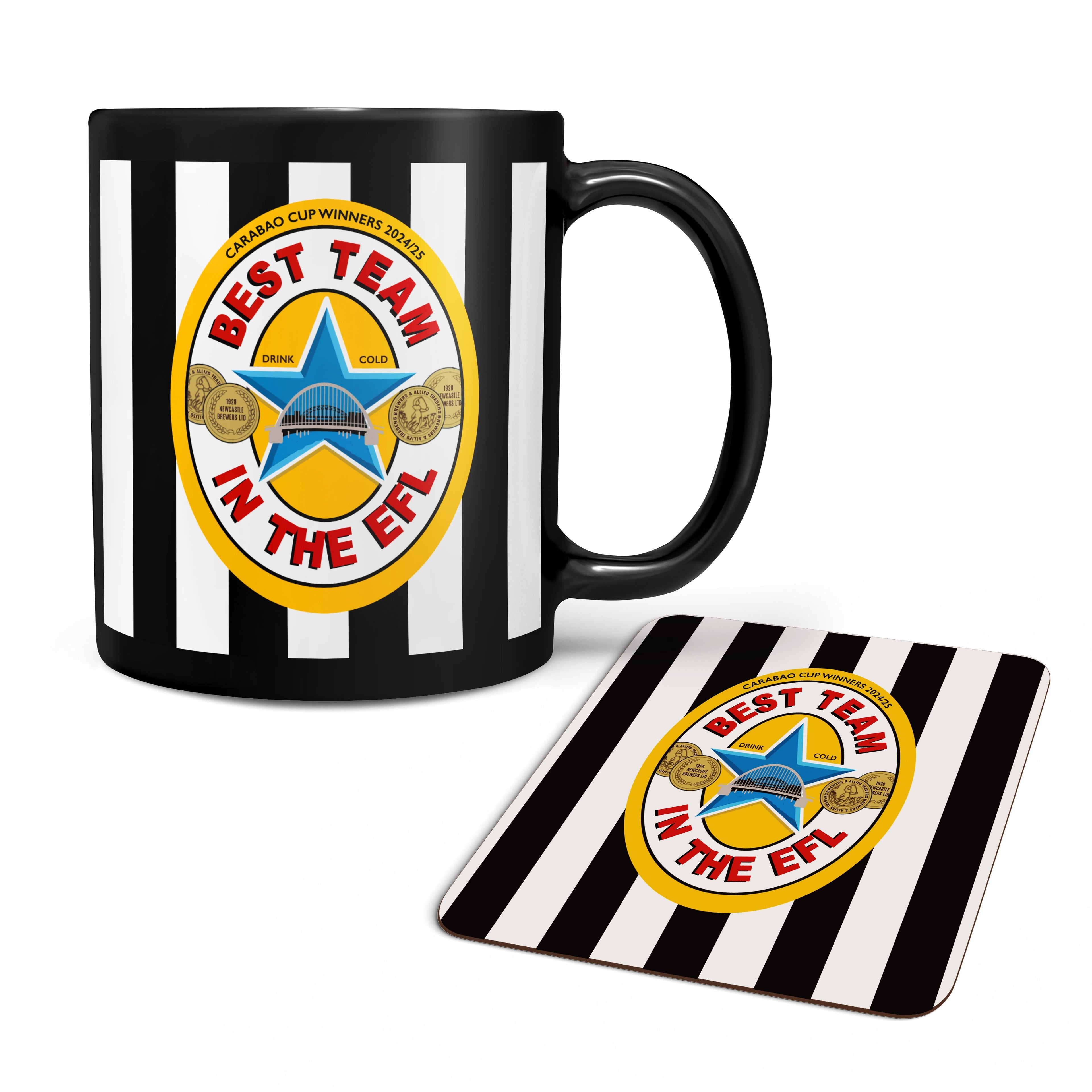 Newcastle – Best Team in the EFL Mug & Coaster Set- Toon Army