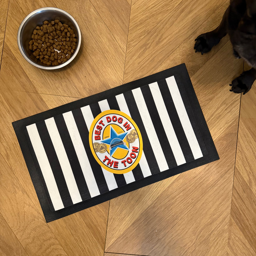 Best Dog in the Toon Personalised Pet Bowl Mat