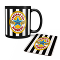 Newcastle Geordie Mug & Coaster Set: Tell Me Ma Lyrics, Toon Army Fan Gift for Wembley, Carabao Cup Winners