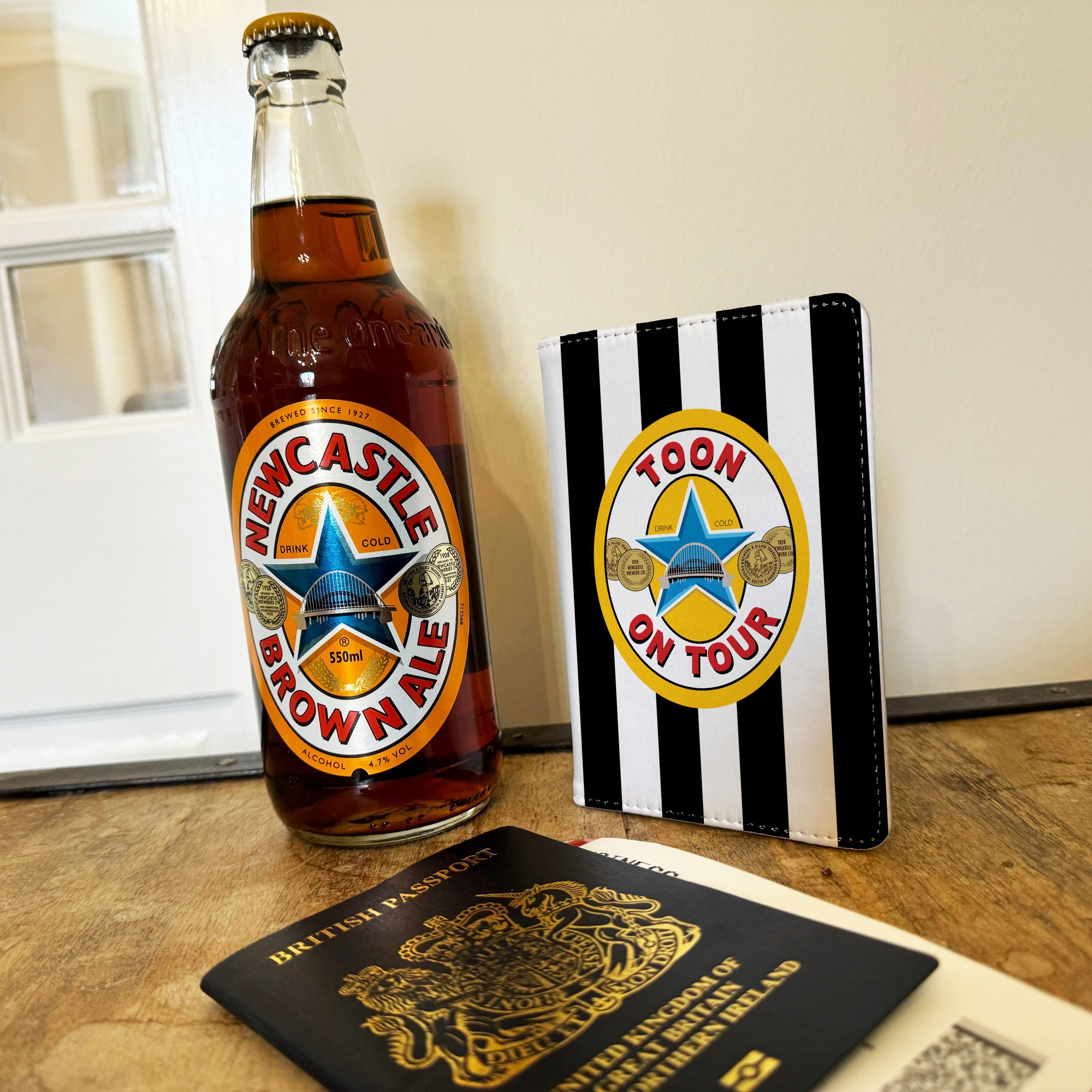 Toon On Tour Passport Holder – Newcastle United Travel Gift for Away Days, Football Fans, Champions League Trips, & Geordie Holidays
